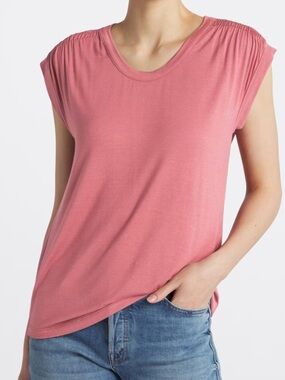 PINK CLOVER - Marceli Ruched Short Sleeve Knit Tee, t-shirt. Size XXL.  NWT
